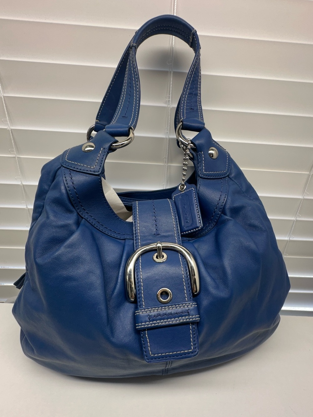 Coach Soho Pleated Leather Lynn Large Hobo Bag
